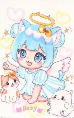 ♢オリキャラ♢ミィちゃん♢手書きイラスト♢ハガキ