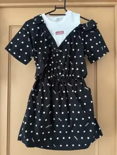 エックスガールステージス　半袖水玉ワンピース