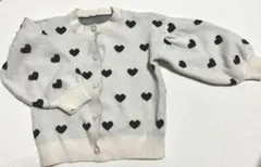 ハート柄 カーディガン 100 秋 冬 女の子 子供服
