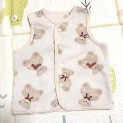 クマ柄フリース スリーパー 50〜70cm