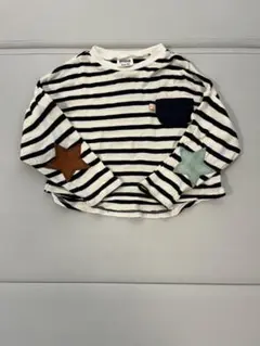 BREEZE ストライプTシャツ 星型パッチ付き 90cm