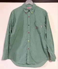 OLD ミキハウス 90年代　ギンガムチェック 長袖シャツ　M メンズ