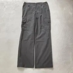 00s ワイドフレア カーゴパンツ グレー アメカジ シティボーイ ミリタリーのサムネイル