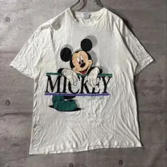 90s USA製 Disney MICKEY 両面プリントTシャツ XL相当