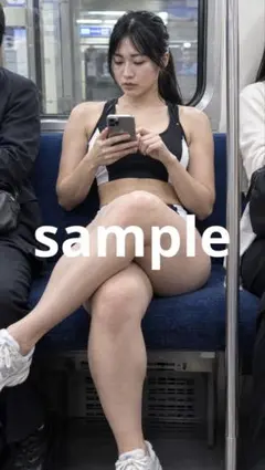 AI美女 電車内 スポーツウェア 写真 260906_75
