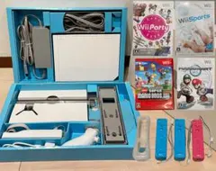 Nintendo Wii 本体 + ゲームソフト4本 + リモコンセット