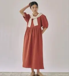 moi tytto ハイウエスト切替えパフワンピースのサムネイル