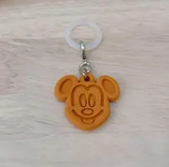 【廃番】ディズニー　チャーム　ミッキーワッフル　ミニチュア　めじるし