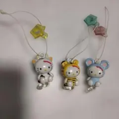 ハローキティ 動物デザイン キーホルダーセット 干支