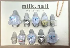 ネイルチップ　ボンボンドロップシール　平成女児　#315