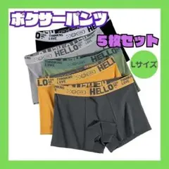 【新品】ボクサーパンツLサイズ　 速乾 下着 抗菌　5枚セット