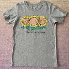 mont-bellモンベル　スマイルフラワーTシャツ Sサイズ グレー　ひまわりのサムネイル