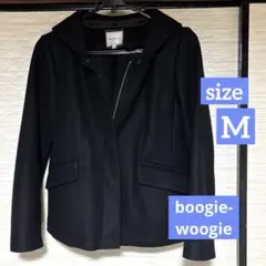 boogie-woogie レディース　ブラック　ジャケット　コート　ショート丈