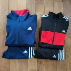 adidas ジャージセット ネイビー　ブラック