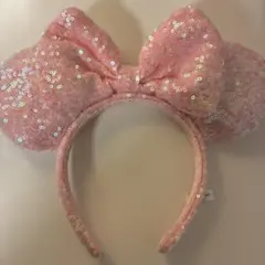 ディズニー カチューシャ ミニー スパンコール ピンク