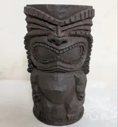 ハワイ TIKI ティキ像 ペン立て 歯ブラシスタンド 木彫り風 HAWAII