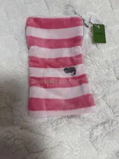 kate spade ピンクと白のストライプポーチ