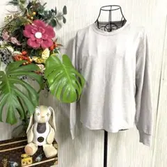 UNIQLO シンプルベージュ長袖トップス　レディース　M