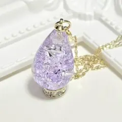 1780.スワロ入り♡ しずく型レジンネックレス♡ - メルカリ