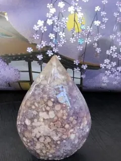 美しいパープルピンク❣️\"ピンクアメジスト&桜めのう\"の大玉73.5mmスフィア❣️ ◇ピンクアメジスト桜瑪瑙共生スフィア【A】 | 天然石と雑貨のお