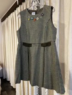 familiar チェック柄 ジャンバースカート 120