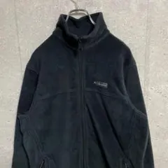コロンビア　刺繍ロゴ　ブラック　フリースジャケット　フルジップ　M