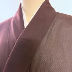 5k2313 着物　正絹　夏物　薄物　絽　色無地　紋無し　茶色　無地　和装