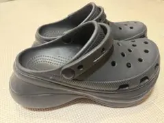 厚底7.5cm サンダル ブラック サボ クロッグサンダルのサムネイル