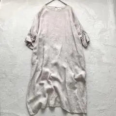 アーバンリサーチドアーズ リネン100 ロングワンピース 麻 ゆったり