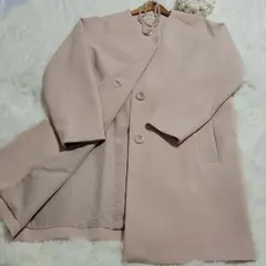 ジーユー GU ノーカラーコート 大きいサイズ XL ピンク 春 新品未使用