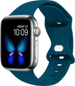 4P214 Apple Watch シリコンバンド (パシフィックグリーン 38