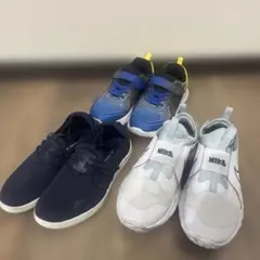 傷や汚れあり　キッズスニーカー3足セット
