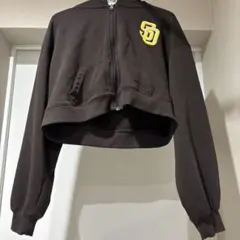 パドレス　ジップパーカー　ショート丈