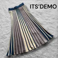 【イッツデモ ITS’DEMO】レディース ニットプリーツスカート Fのサムネイル