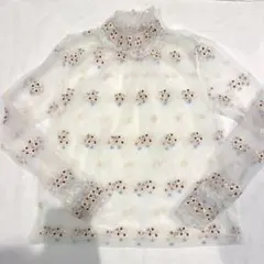 ameri vintage 花柄　シースルー　トップス　アメリのサムネイル