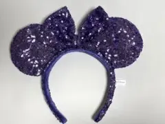ディズニー カチューシャ(ミニー) スパンコール パープル