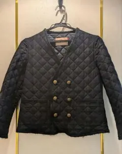 特価◆美品◆ネイビー キルティングコート◆ ダブル◆ジャケット◆フェアステ