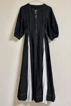 【値下げ中】COCM デニム プリーツ 5分袖 ワンピース