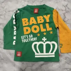 BABY DOLL 長袖Tシャツ 緑・オレンジ 80㎝