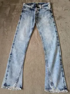 美品　ロデオクラウンズ　ケミカルストレートデニム　サイズ25