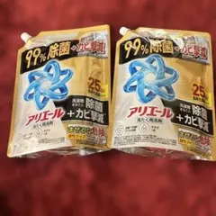 アリエール 除菌＋カビ撃滅 洗たく用洗剤 つめかえ用 625g 2個セットのサムネイル