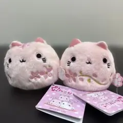 桜ねこだんご　とらさくら　さくら2個組 ぬいぐるみ　お手玉　タグ付　三英貿易