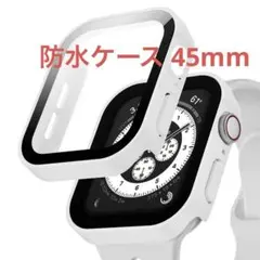 Apple Watch 用 防水ケース 45mm ガラスフィルム 一体型 9H