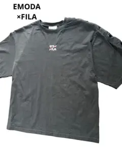 EMODA×FILA コラボ ビッグシルエットT ブラック 美品のサムネイル