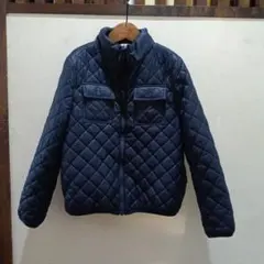 プチバトー　Petit Bateau ネイビー キルティングジャケット