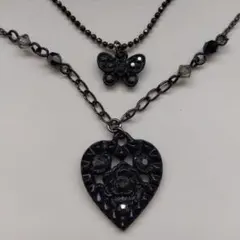 【値下げしました！】アナスイ　ハート＆蝶ペンダント ネックレス