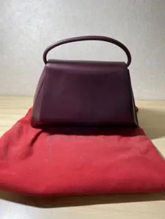 山087 【美品】Sybilla シビラ レザー ハンドバッグ バーガンディのサムネイル
