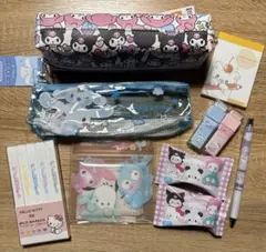 【新品】サンリオ 文房具 10点 まとめ売り ペンポーチ メモ 消しゴムセット☆