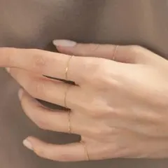 PAS TIERRA(パティエラ)K18 キヘイチェーンリング　美品のサムネイル
