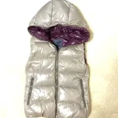 DUVETICA ダウンベスト ベージュ　パープル　38 クリーニング済